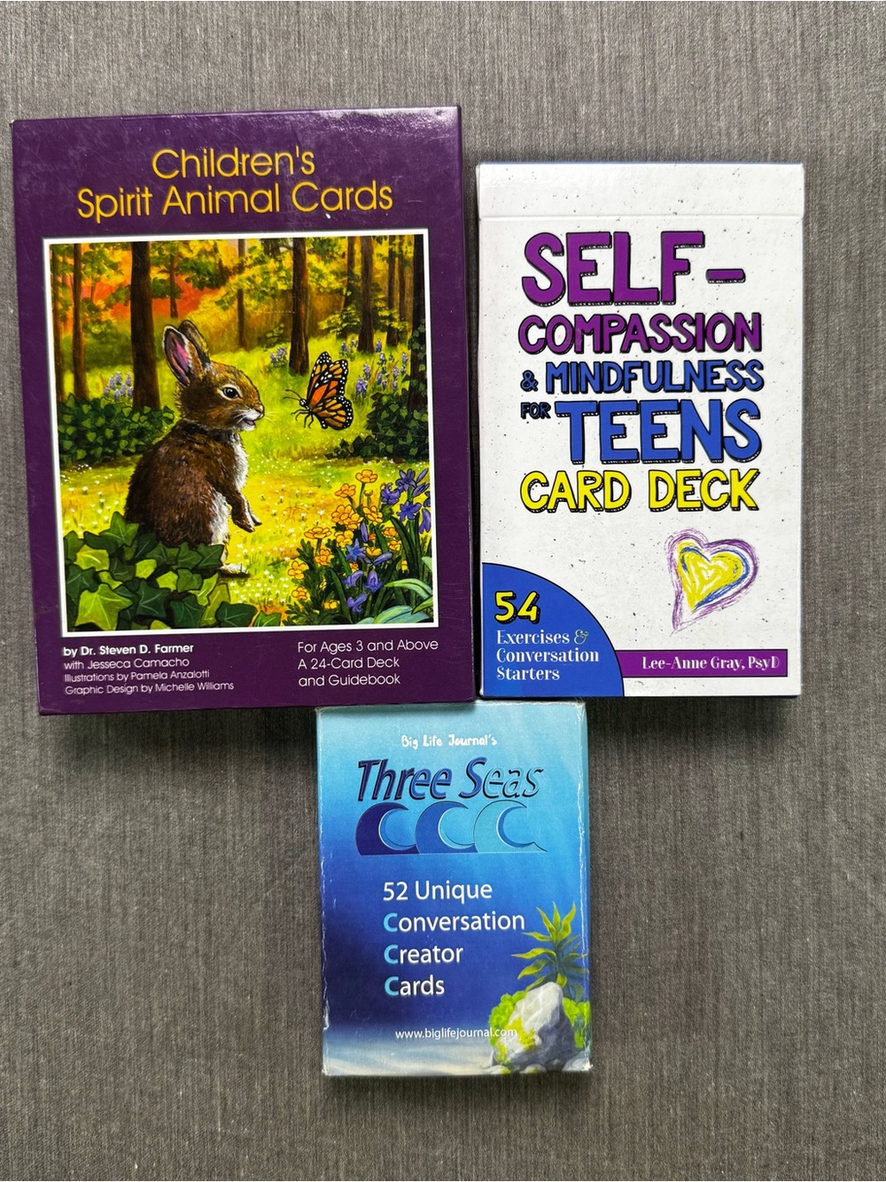Mindfulness Card Deck Lot Kids Teens SEL Conversation Starters 3 Pack Bundle